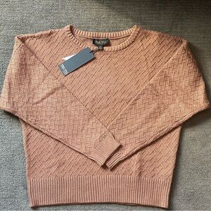 NWT TRUTH by Republic Textured Crewneck Brown Sweater L
